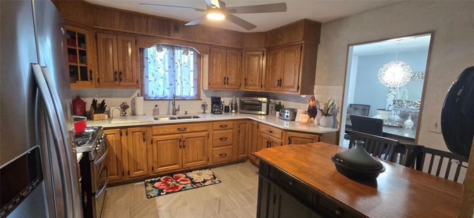 Interior, Kitchen, Wood Texture Flooring