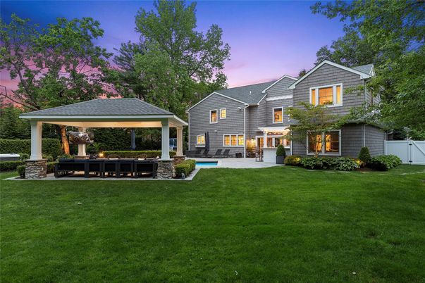 Backyard, Exterior, Facade, Brick Traditional