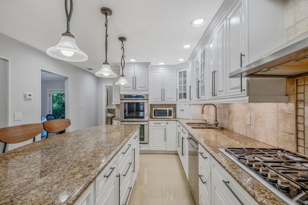 Interior, Kitchen, Pendant Lights, Recessed Lighting, Stainless Steel Appliances