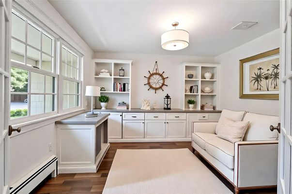 Home Office, Interior, Wood Texture Flooring