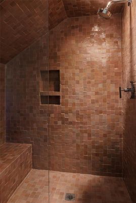 Bathroom, Glass Shower, Interior, Stone Walls