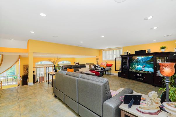 Interior, Living room, Recessed Lighting