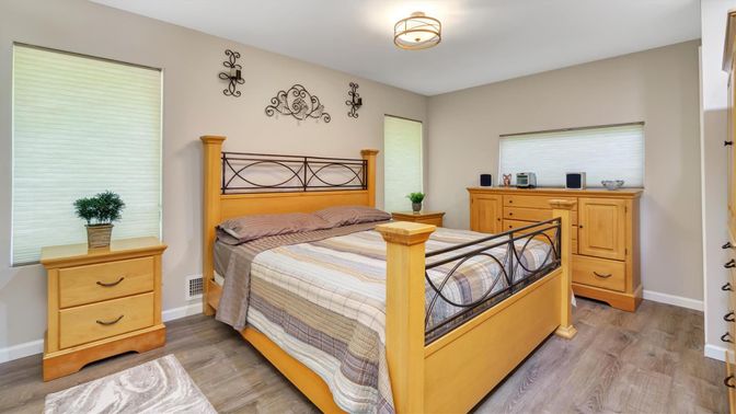 Bedroom, Interior, Wood Texture Flooring