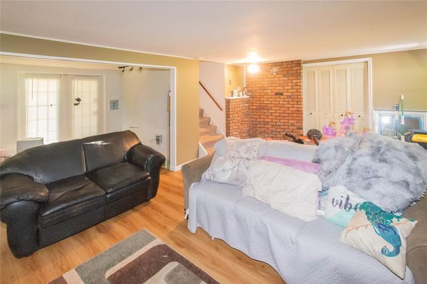 Interior, Stone Walls, Wood Texture Flooring
