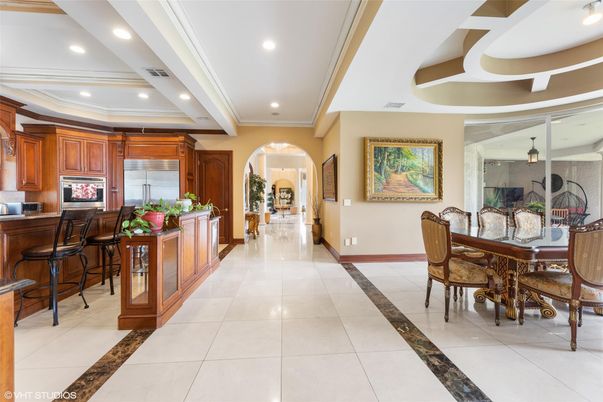 Dining room, Interior, Kitchen, Recessed Lighting