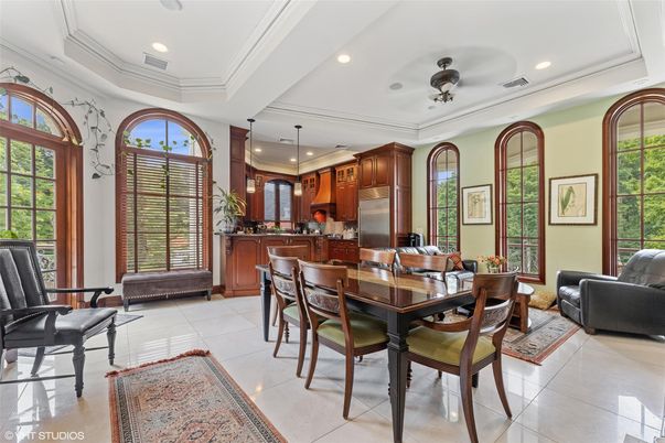 Dining room, Interior, Kitchen, Recessed Lighting, Stainless Steel Appliances