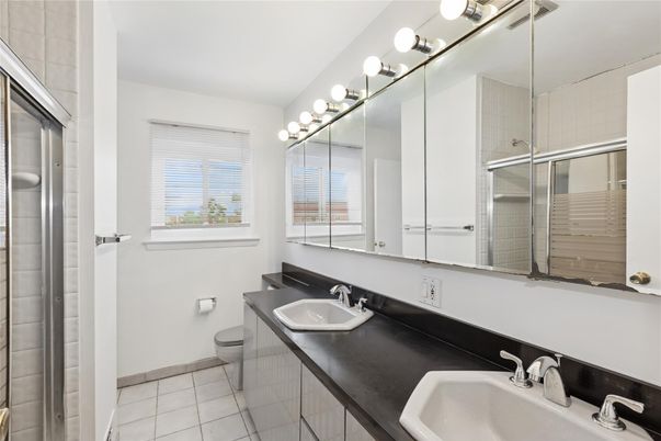 Bathroom, Dual Sink Vanities, Glass Shower, Interior