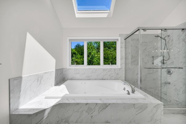 Bathroom, Glass Shower, Interior, Marble, Marble Walls