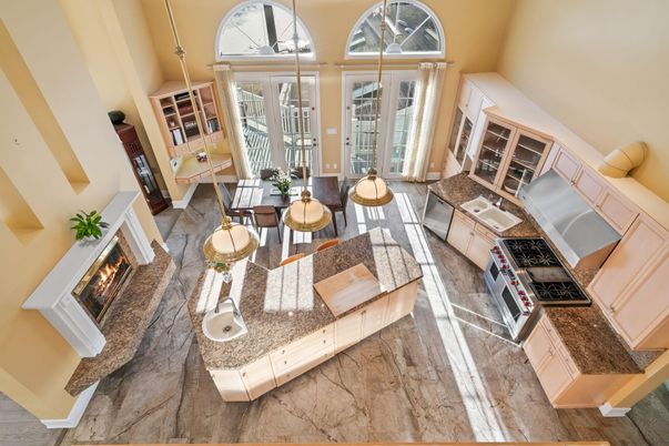 Dining room, Fireplace, Interior, Living room