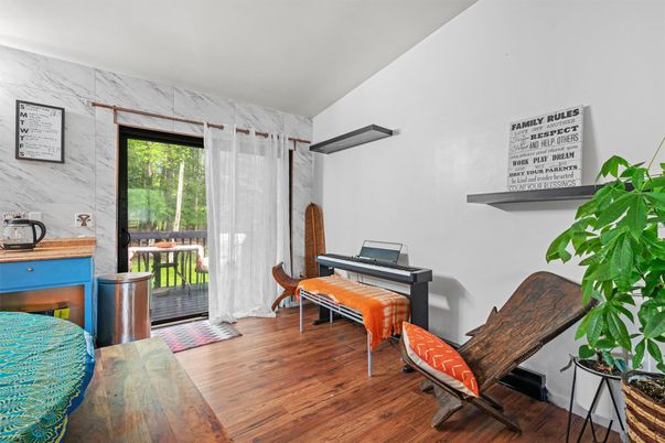 Interior, Marble Walls, Piano, Wood Texture Flooring