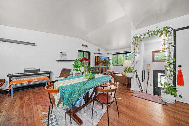 Dining room, Interior, Piano, Wood Texture Flooring