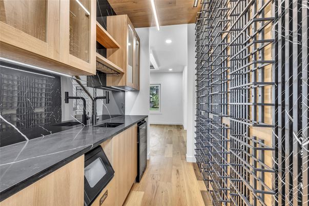 Interior, Kitchen, Recessed Lighting, Wooden Ceilings, Wood Texture Flooring