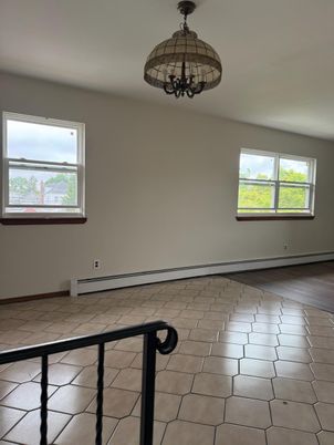 Chandelier, Empty room, Interior