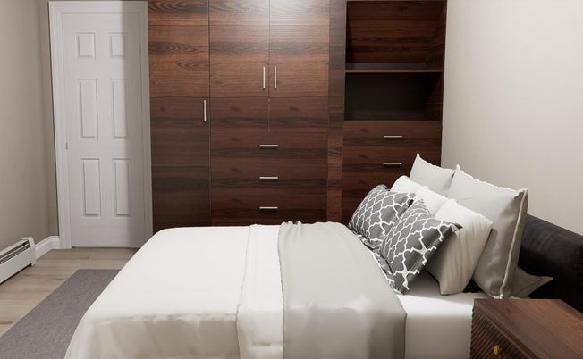 Bedroom, Interior, Wood Texture Flooring
