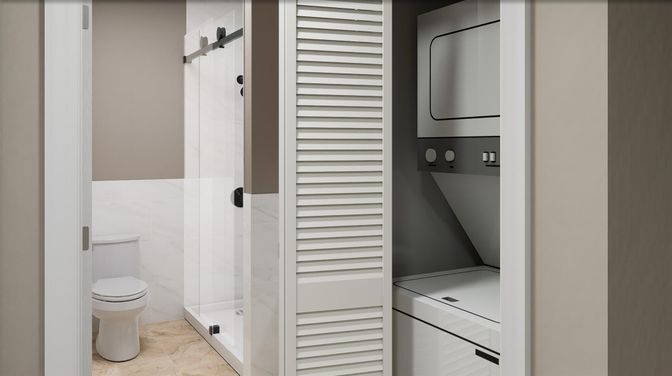 Bathroom, Interior, Utility Closets, Washer