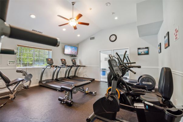 Fitness Equipment, Gym, Interior, Recessed Lighting