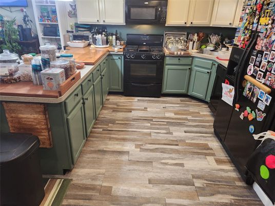 Interior, Kitchen, Wood Texture Flooring