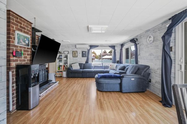 Interior, Living room, Stone Walls, Wood Texture Flooring
