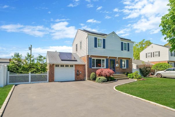 Attached, Exterior, Facade, Brick Facade, Solar Panels, Cape Cod