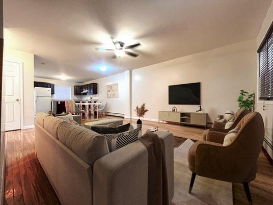 Dining room, Interior, Kitchen, Living room, Wood Texture Flooring