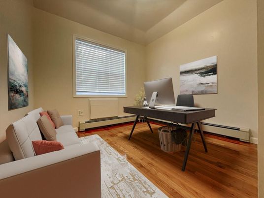 Home Office, Interior, Wood Texture Flooring