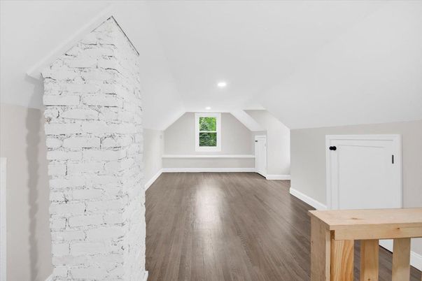 Interior, Recessed Lighting, Stone Walls, Wood Texture Flooring