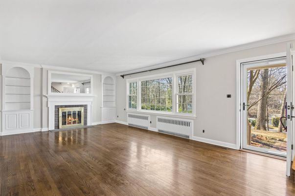 Empty room, Fireplace, Interior, Wood Texture Flooring
