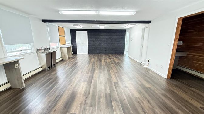 Interior, Stone Walls, Wood Texture Flooring