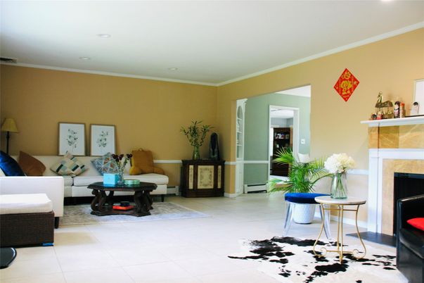 Fireplace, Interior, Living room, Recessed Lighting