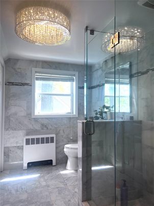 Bathroom, Glass Shower, Interior, Marble, Marble Walls
