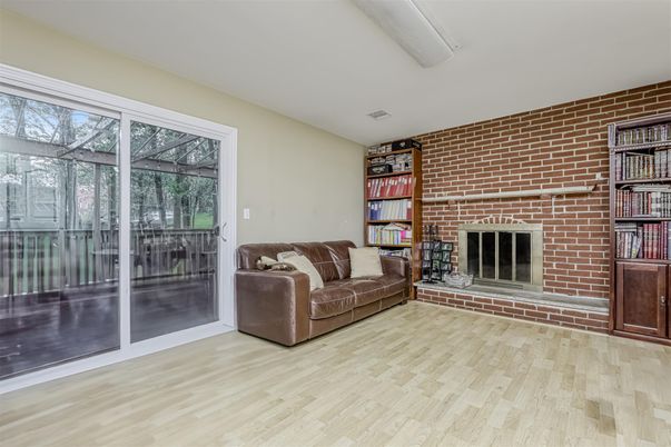 Fireplace, Interior, Stone Walls, Wood Texture Flooring