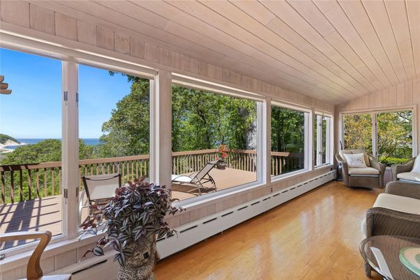 Interior, Sun Room, Water, Wooden Ceilings, Wood Texture Flooring