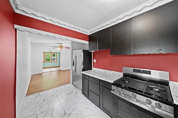 Interior, Kitchen, Marble, Wood Texture Flooring