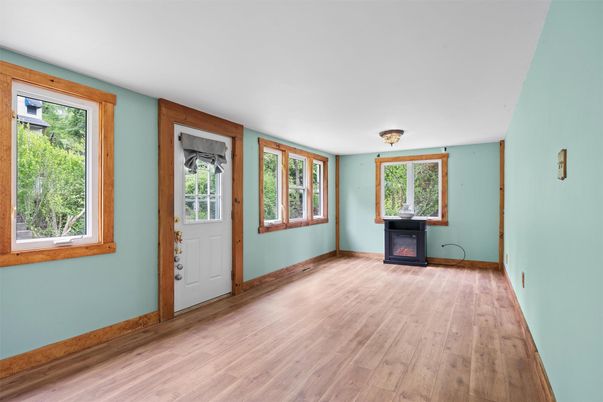 Empty room, Fireplace, Interior, Wood Texture Flooring