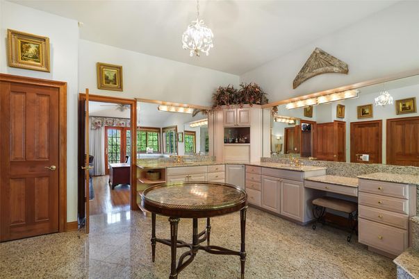 Bathroom, Chandelier, Interior, Pendant Lights