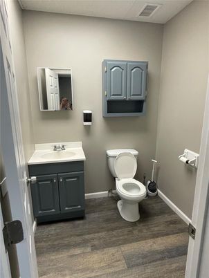 Bathroom, Dual Sink Vanities, Interior, Wood Texture Flooring