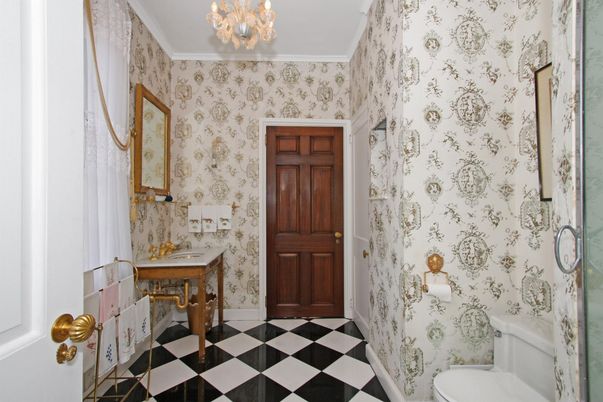 Bathroom, Chandelier, Interior