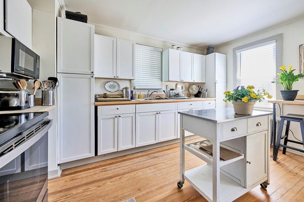Interior, Kitchen, Wood Texture Flooring