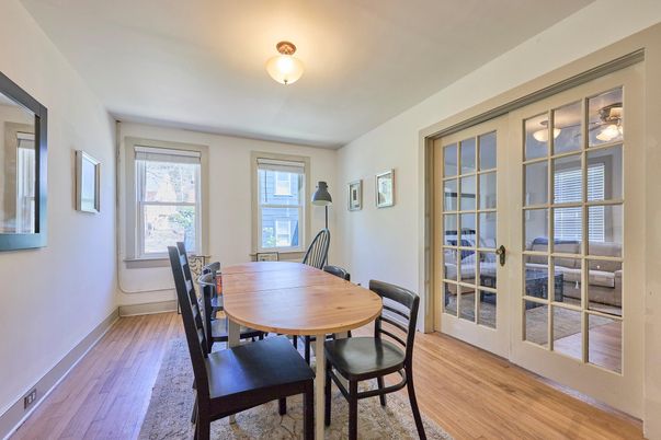 Dining room, Interior, Wood Texture Flooring