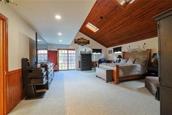 Bedroom, Interior, Recessed Lighting, Wooden Ceilings