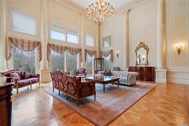 Chandelier, Interior, Living room, Wood Texture Flooring