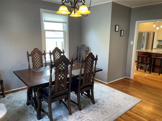 Dining room, Interior, Kitchen, Pendant Lights, Wood Texture Flooring