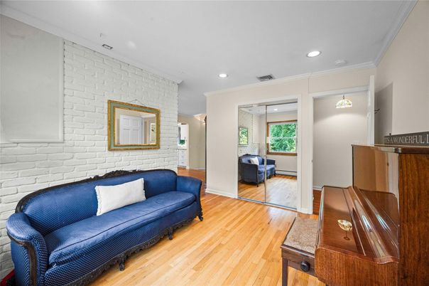 Interior, Pendant Lights, Recessed Lighting, Stone Walls, Wood Texture Flooring