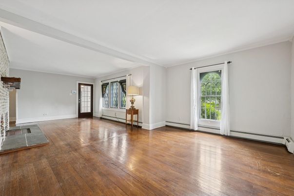 Empty room, Fireplace, Interior, Wood Texture Flooring
