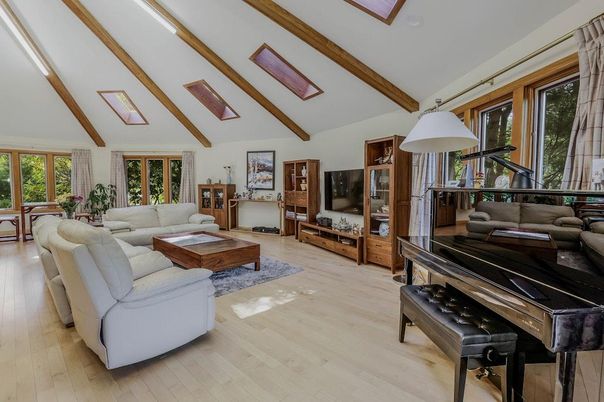Interior, Living room, Wooden Beams, Wood Texture Flooring