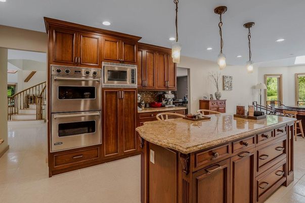 Interior, Kitchen, Pendant Lights, Recessed Lighting, Stainless Steel Appliances