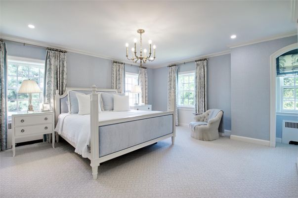 Bedroom, Chandelier, Interior, Recessed Lighting