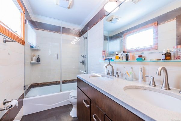 Bathroom, Dual Sink Vanities, Glass Shower, Interior