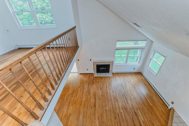 Empty room, Fireplace, Interior, Wood Texture Flooring
