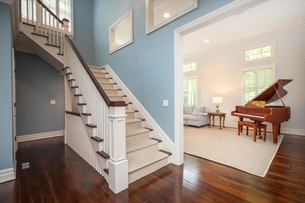 Interior, Piano, Recessed Lighting, Wood Texture Flooring